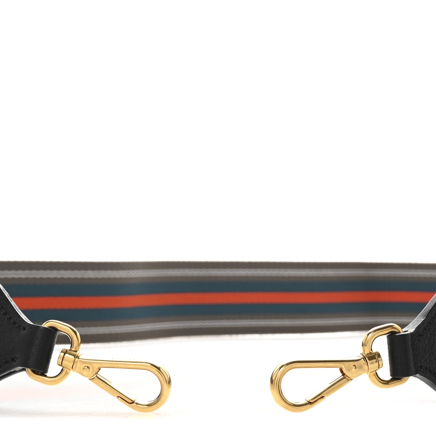 Vitello Daino Striped Fabric Shoulder Strap