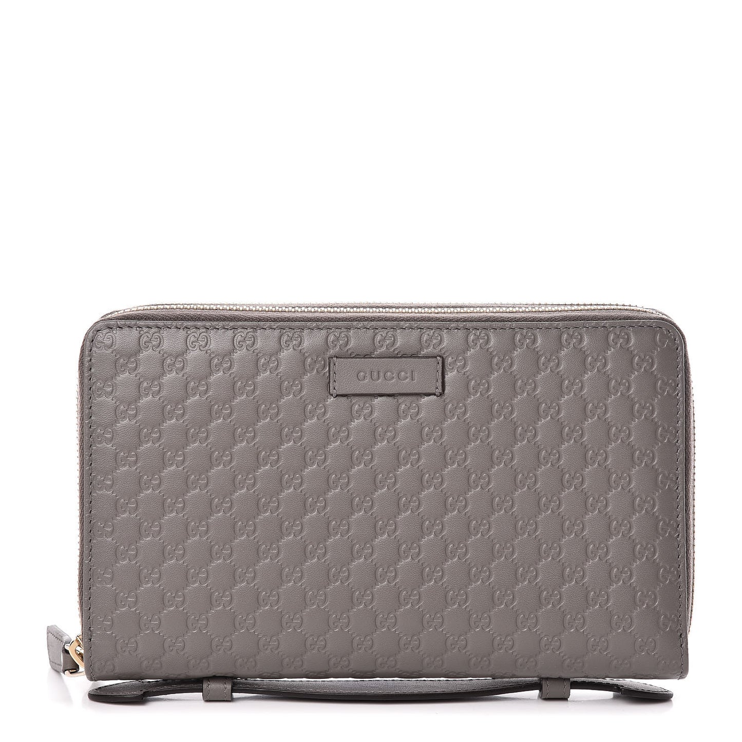 Soft Microguccissima Zip Around Top Handle Travel Wallet Loess