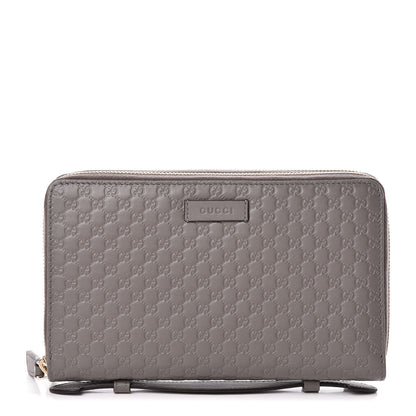 Gucci Soft Microguccissima Zip Around Top Handle Travel Wallet Loess 1 of 8