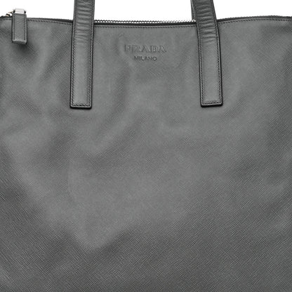 Prada Saffiano Travel Shopping Tote Mercurio 10 of 13