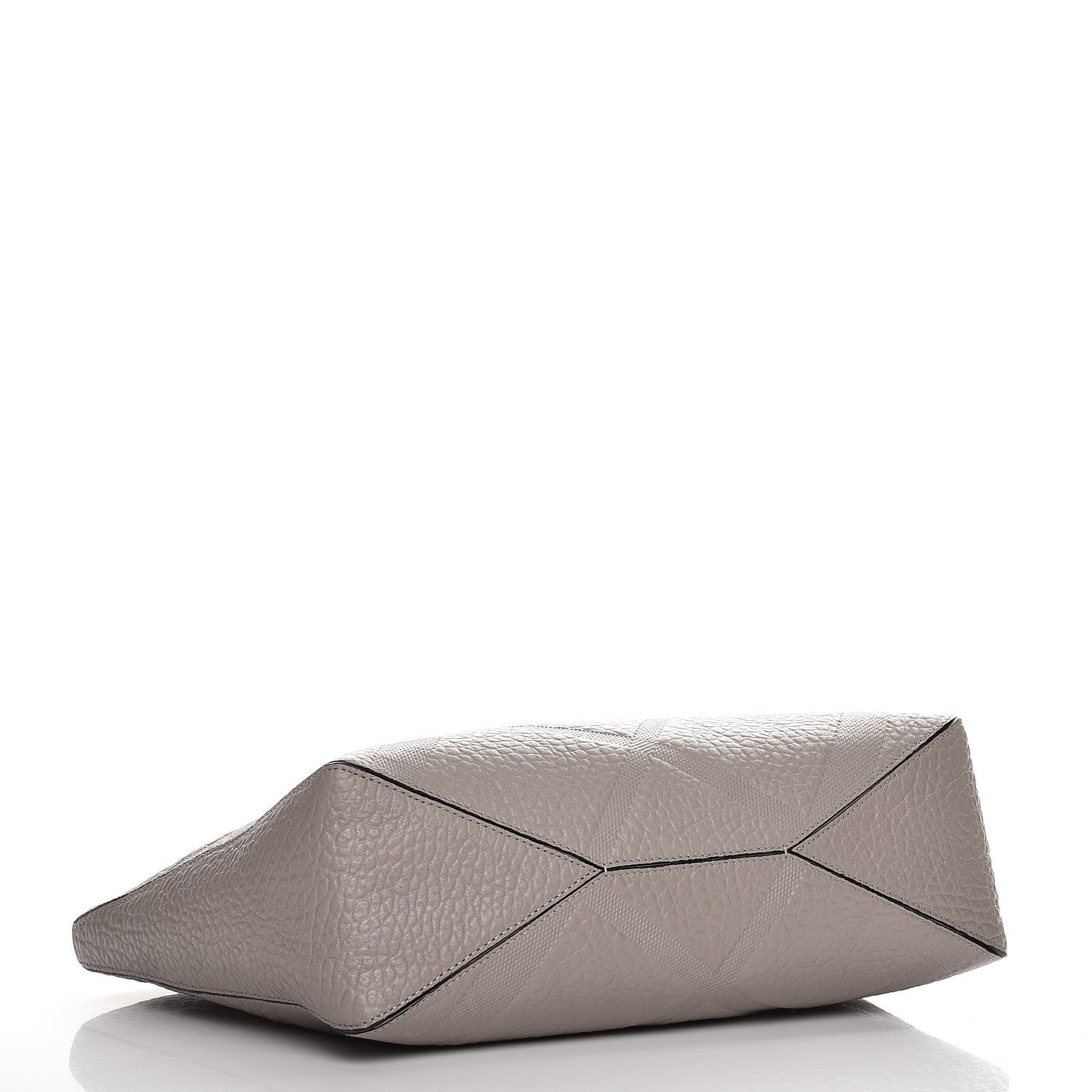 Burberry Heritage Grain Check Embossed Medium Dewsbury Tote Pale Grey 5 of 10