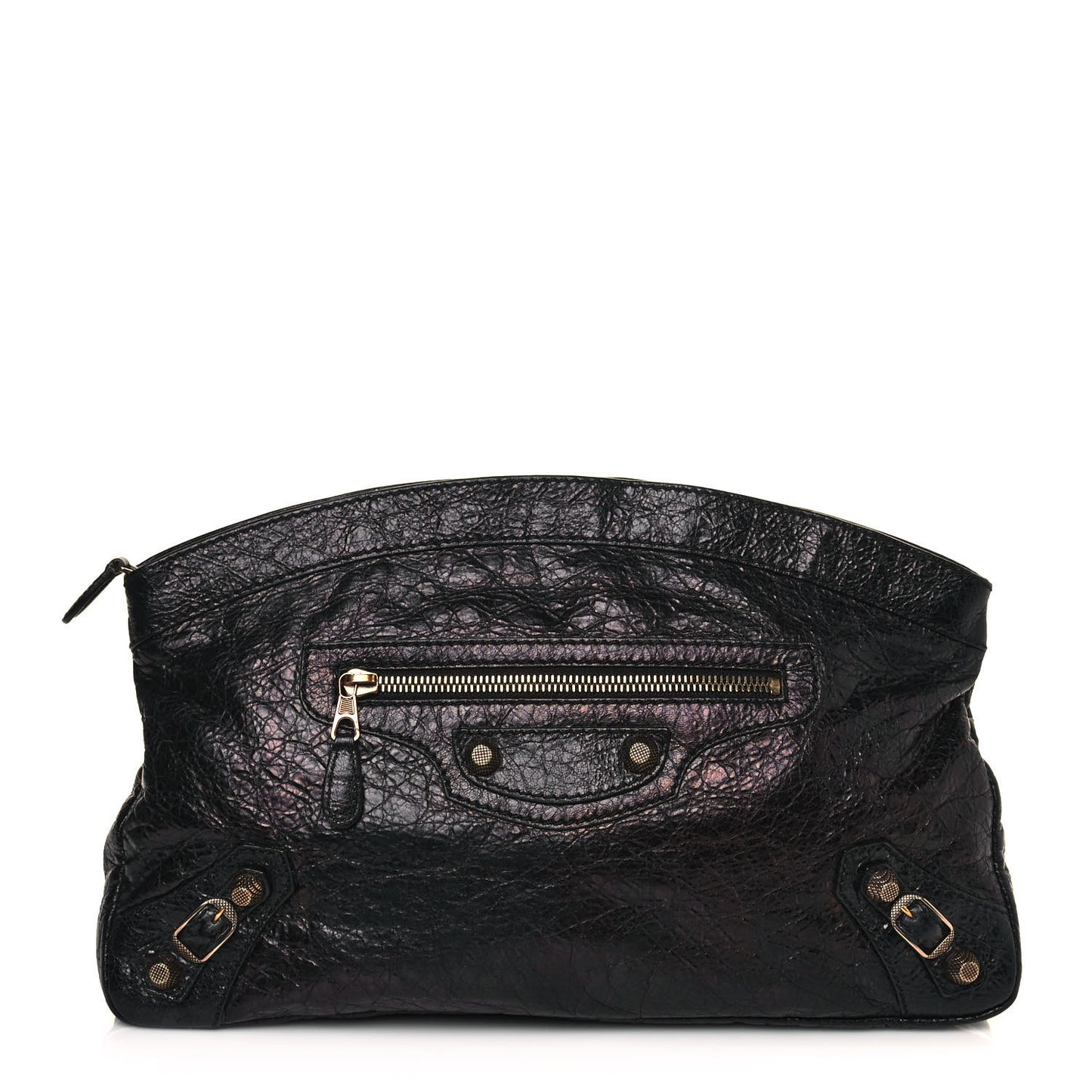 Agneau Giant 12 Gold Hardware Premier Clutch Black