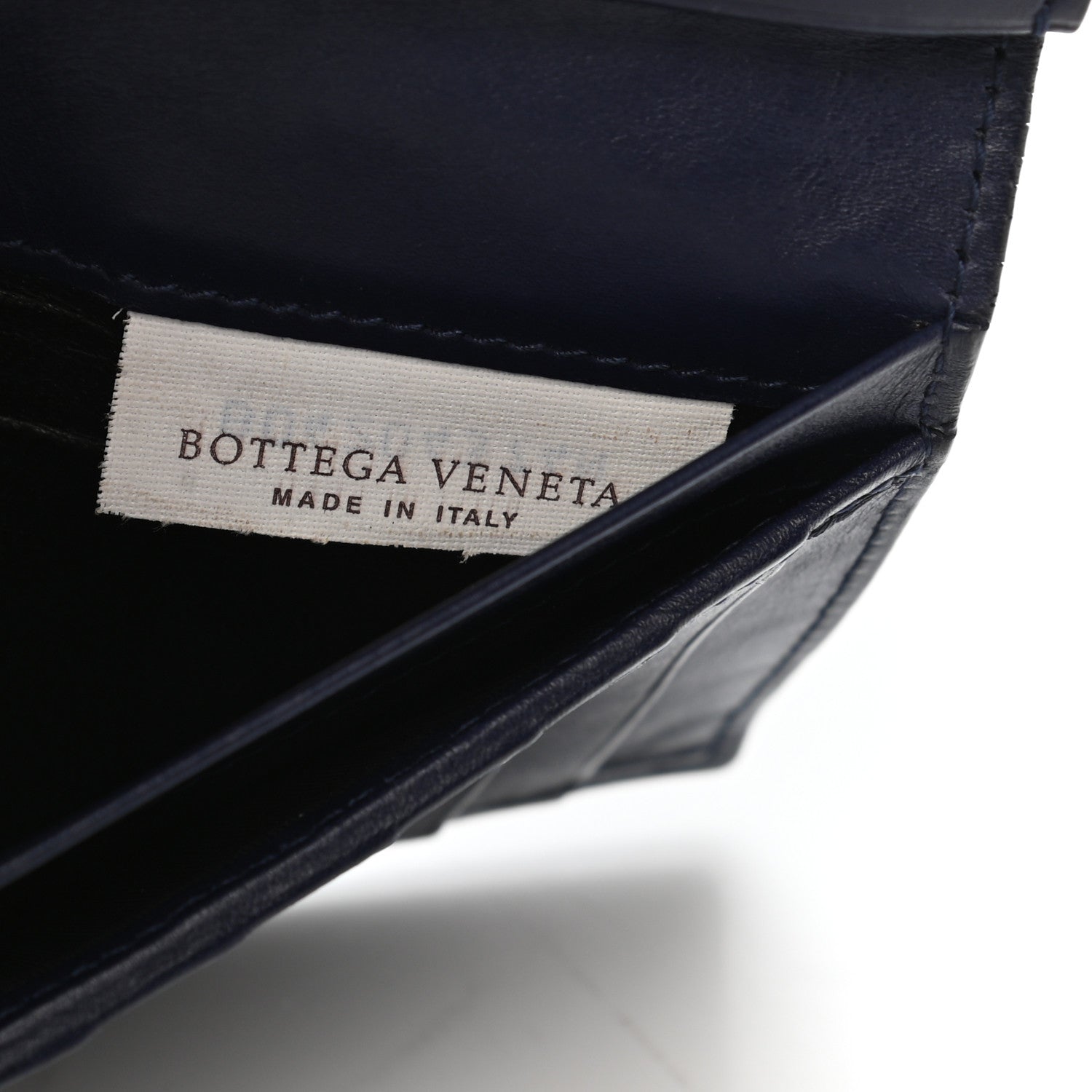 Bottega Veneta Nappa Intrecciato Long Bi-Fold Wallet Atlantic 6 of 7
