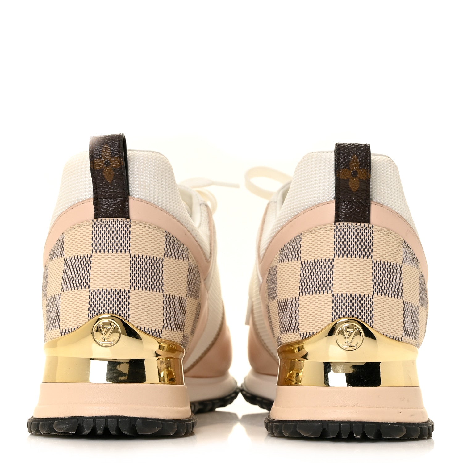 Louis Vuitton Calfskin Damier Azur Run Away Sneakers 37 White 5 of 8