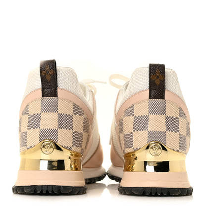 Louis Vuitton Calfskin Damier Azur Run Away Sneakers 37 White 5 of 8