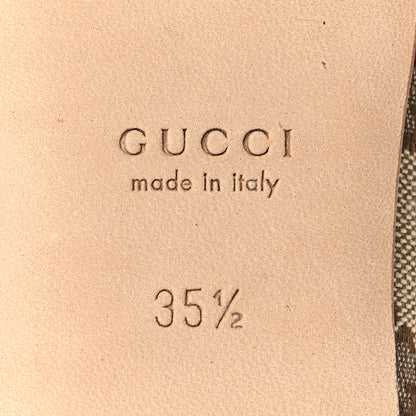 Gucci GG Monogram Horsebit Bow Ballet Flats 35.5 Beige Ebony Sundial 8 of 10