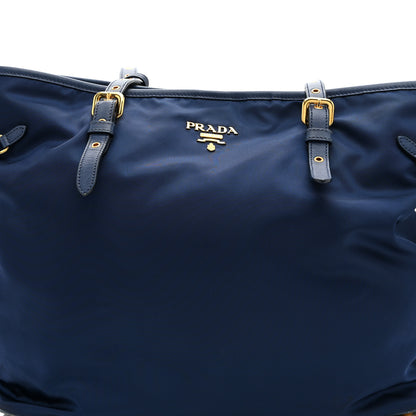Prada Tessuto Nylon Saffiano Tote Baltico 8 of 10