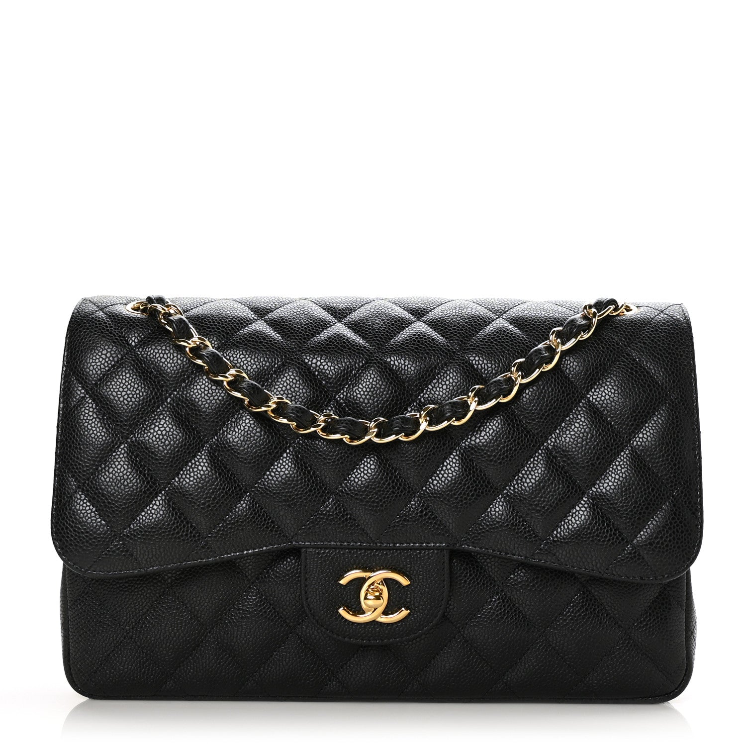 Chanel Caviar Quilted Jumbo Double Flap Black 1 of 11