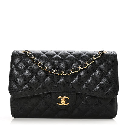 Chanel Caviar Quilted Jumbo Double Flap Black 1 of 11