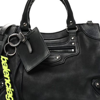 Balenciaga Used Calfskin Silver Hardware Neo Classic City Navy 8 of 10