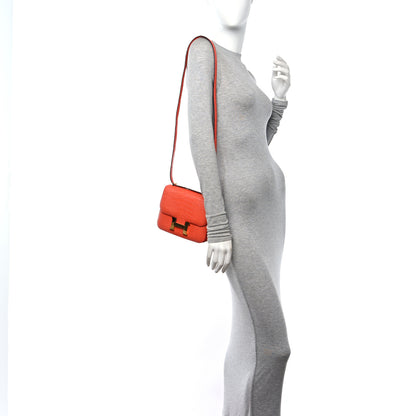 Hermes Matte Alligator Constance 18 Rouge Indien 2 of 14