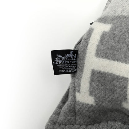 Hermes Wool Cashmere Avalon III Pillow PM Ecru Gris Clair 3 of 3