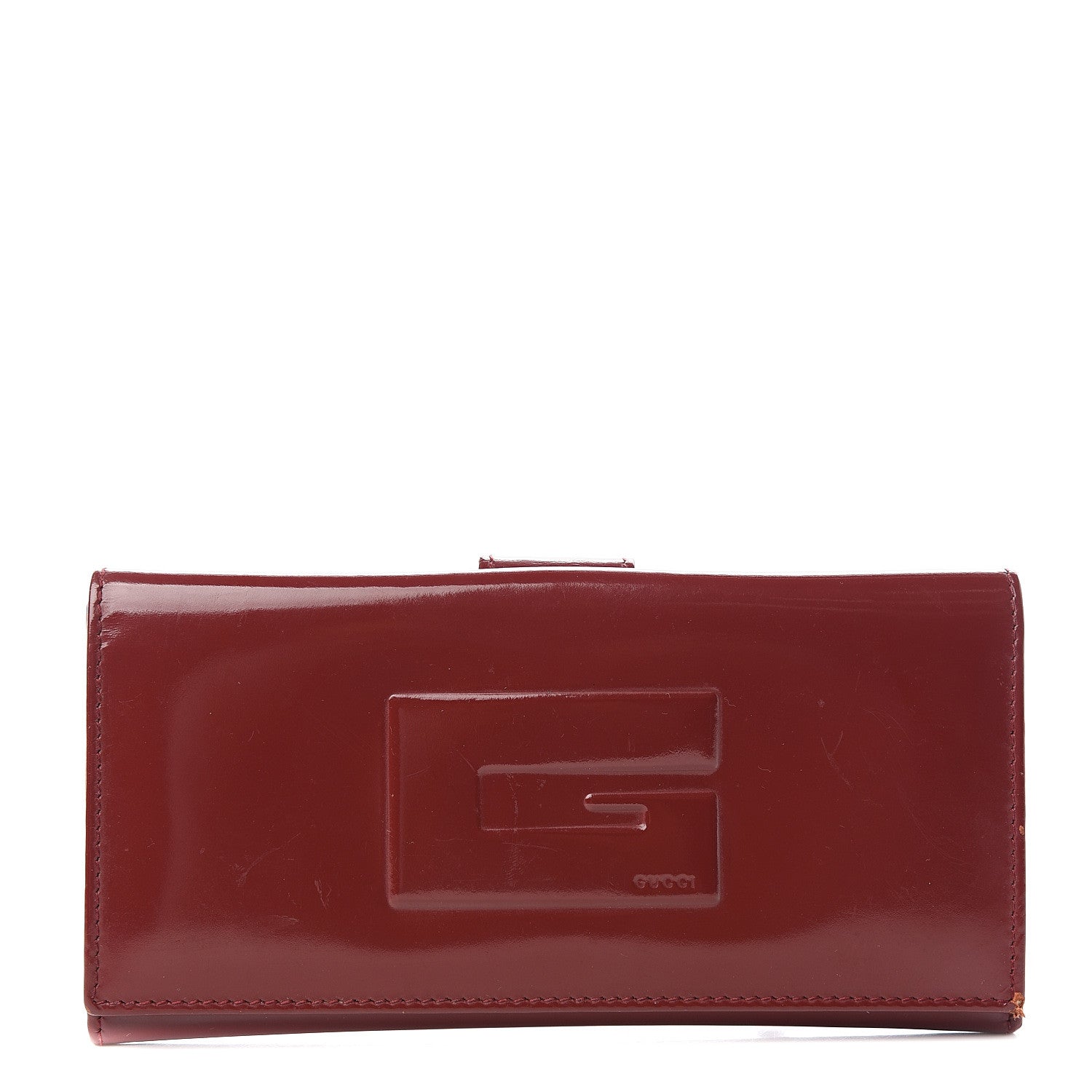 Gucci Patent Embossed G Continental Flap Wallet 1 of 9