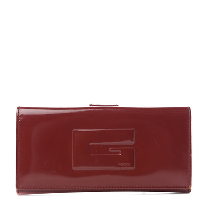 Gucci Patent Embossed G Continental Flap Wallet 1 of 9