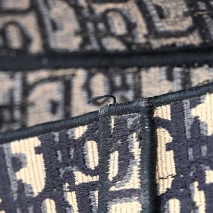Christian Dior Oblique Embroidered Saddle Bag Blue 11 of 14