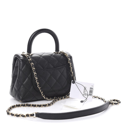 Chanel Caviar Quilted Extra Mini Coco Handle Flap Black 4 of 12