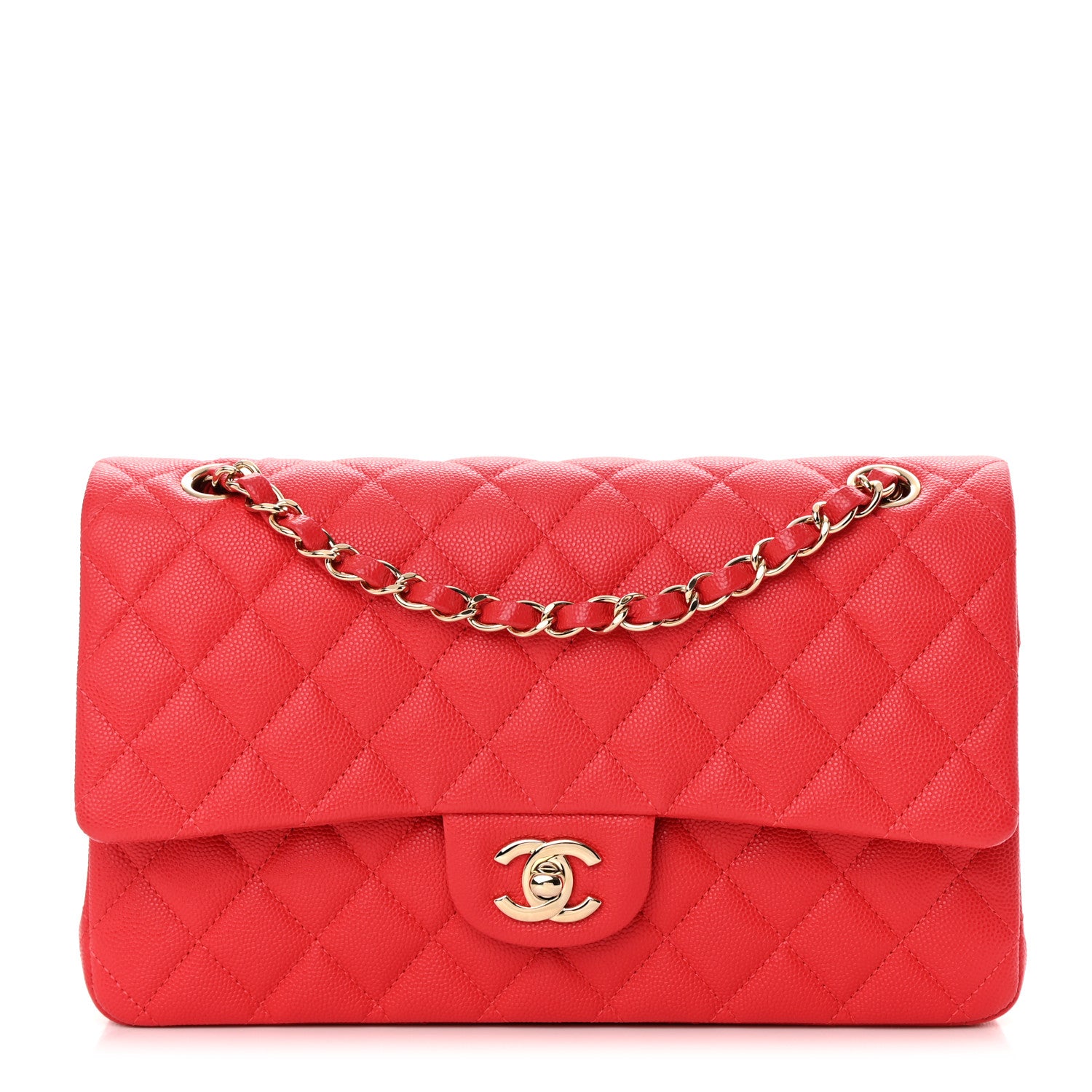 Chanel Caviar Quilted Medium Double Flap Red 1 of 14