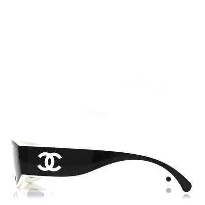 Chanel Acetate Cat Eye Sunglasses 6057 Black White 3 of 7