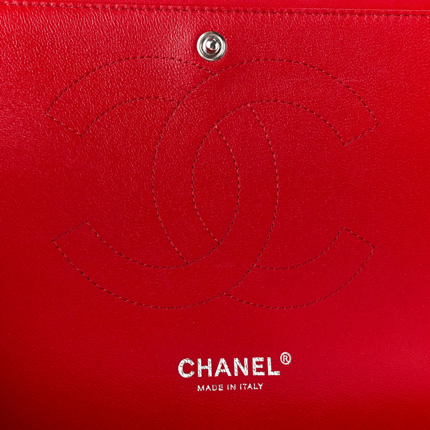 Lambskin Quilted Jumbo Double Flap Red
