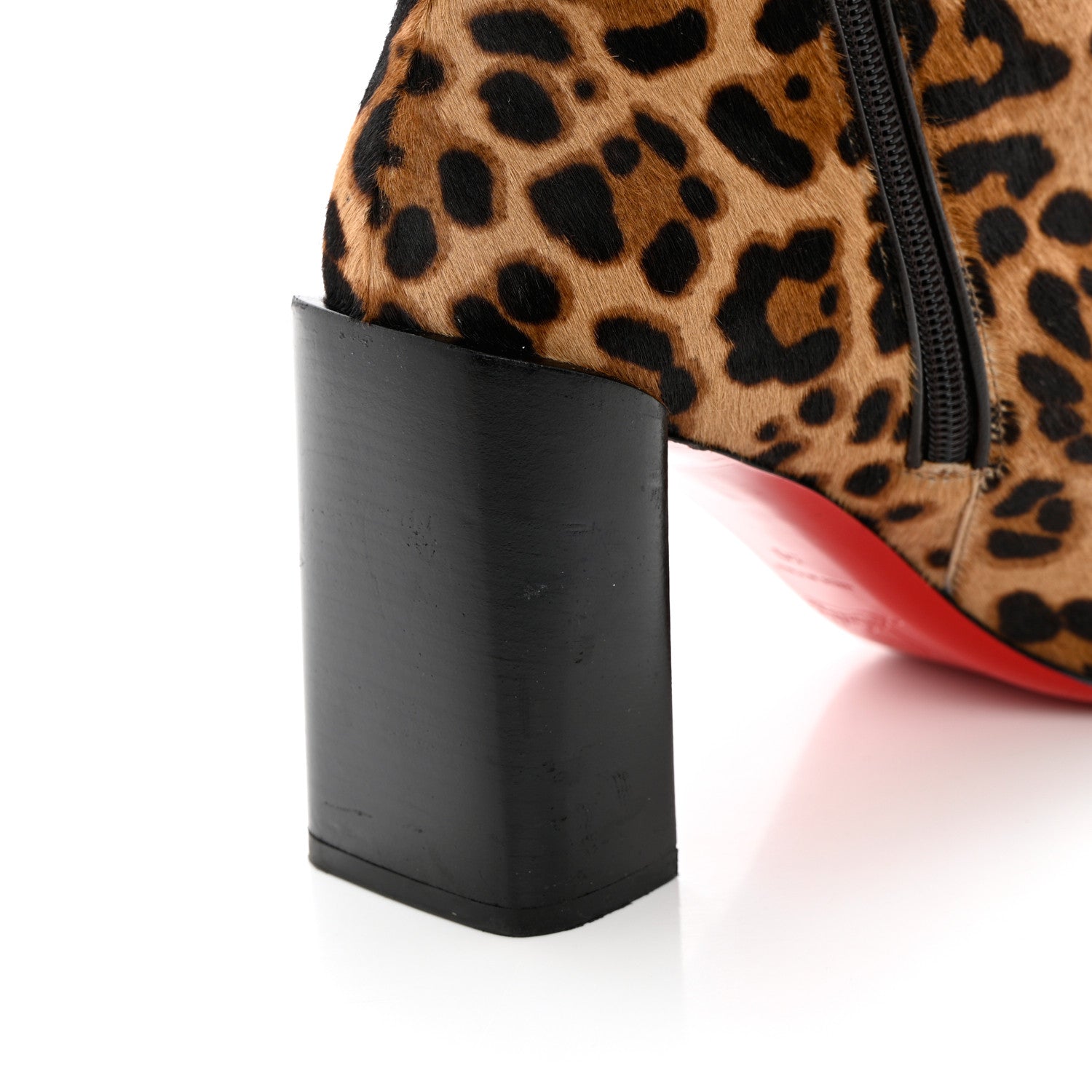 Christian Louboutin Pony Hair Leopard Castarika 85 Ankle Booties 40 Brown 10 of 17