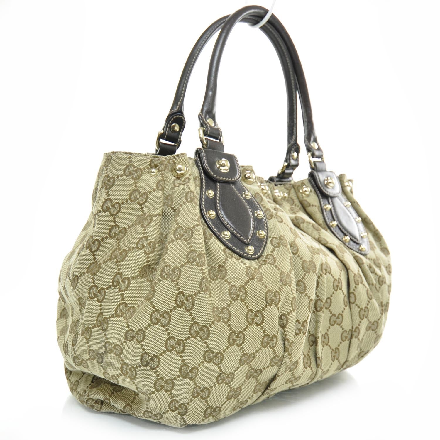 Gucci Monogram Studded Pelham Tote Dark Brown 3 of 9