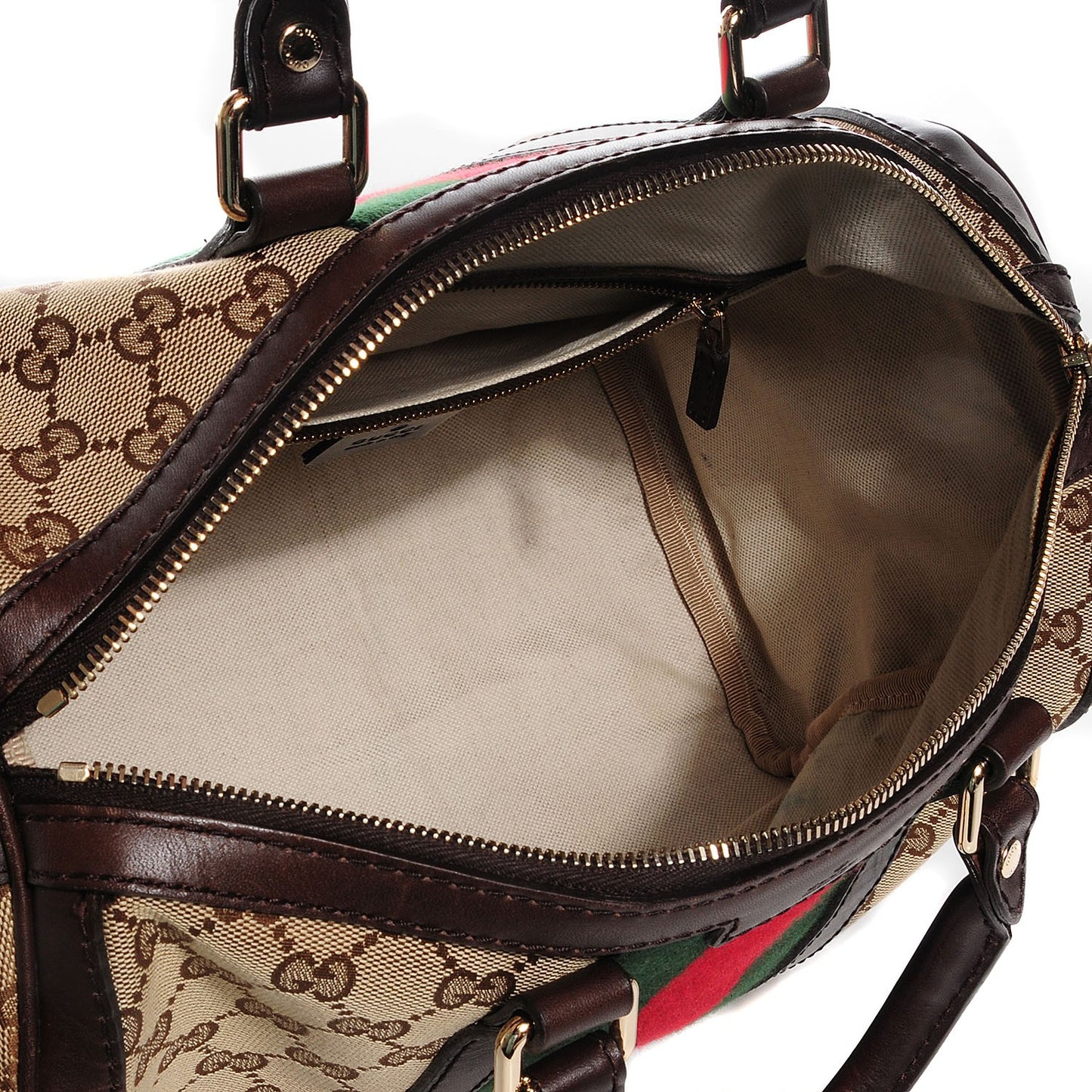 Monogram Vintage Web Medium Boston Dark Brown