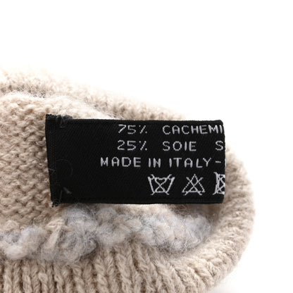 Chanel Cashmere Silk CC Gloves Beige Grey 5 of 8
