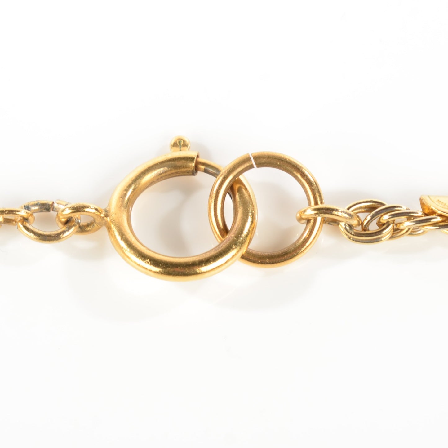 Crystal Hexagon CC Necklace Gold