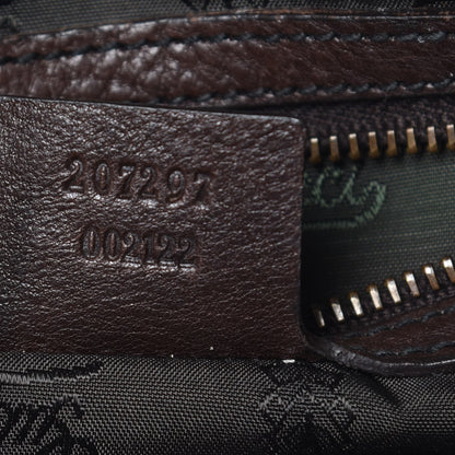 Gucci Calfskin Medium Babouska Boston Tote Dark Brown 7 of 14