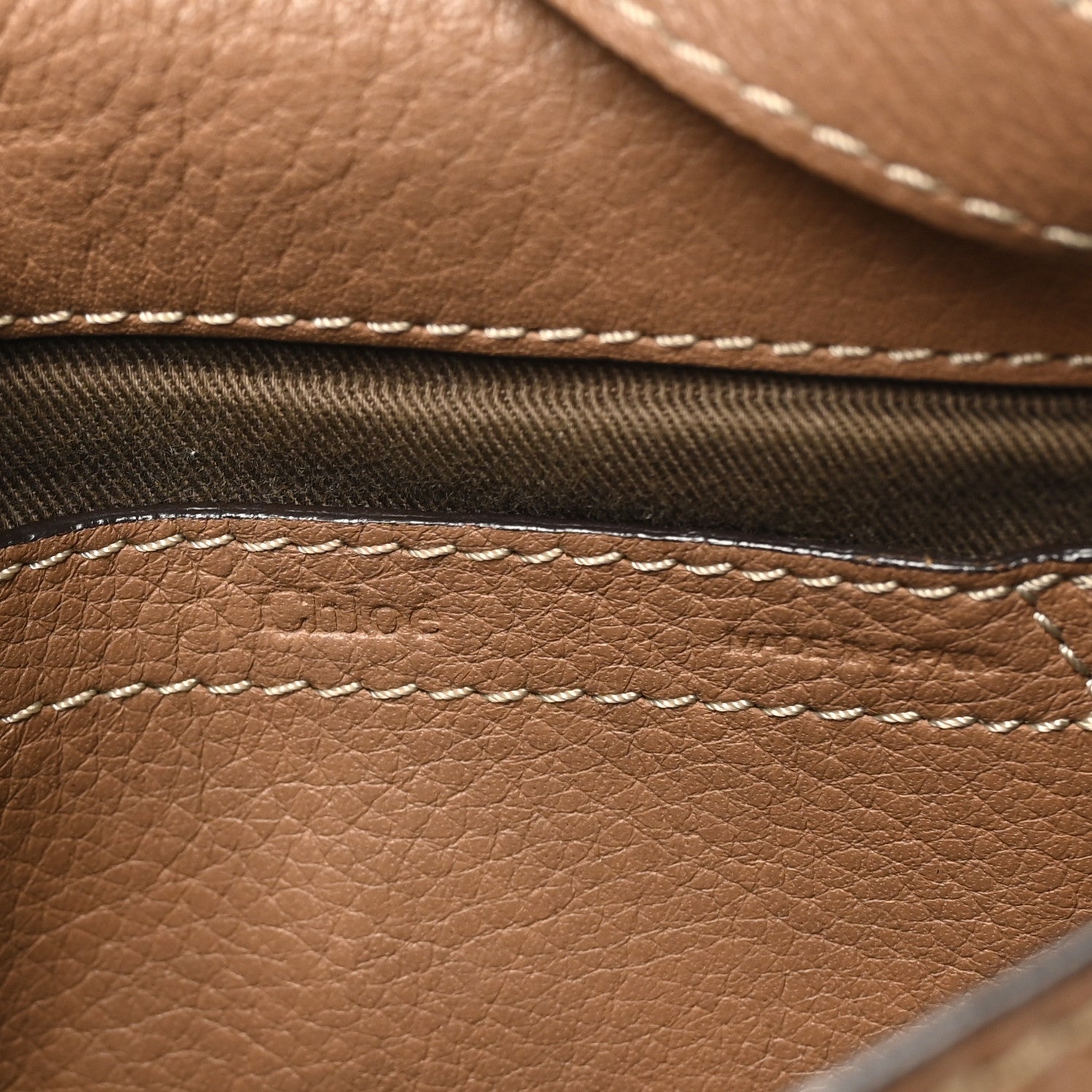 Chloe Calfskin Mini Marcie Round Crossbody Bag Nut 6 of 9