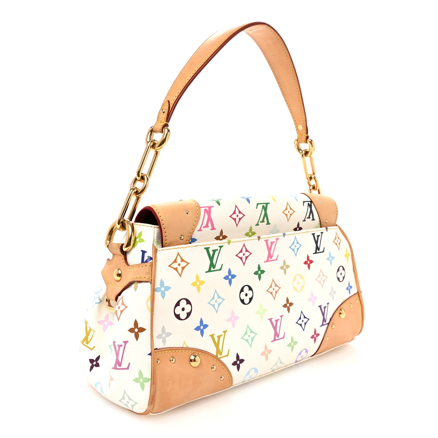 Louis Vuitton Monogram Multicolor Beverly MM White 3 of 12