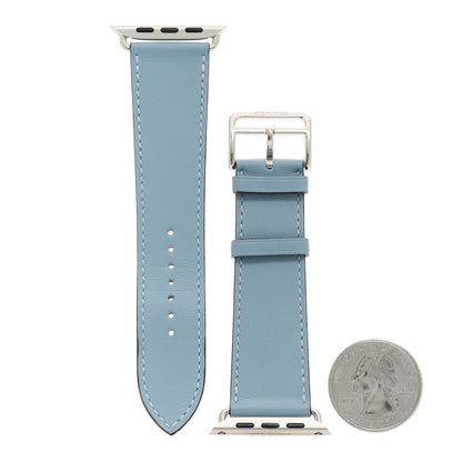 Hermes Swift 45mm Apple Watch Single Tour Band Bleu Lin 6 of 6