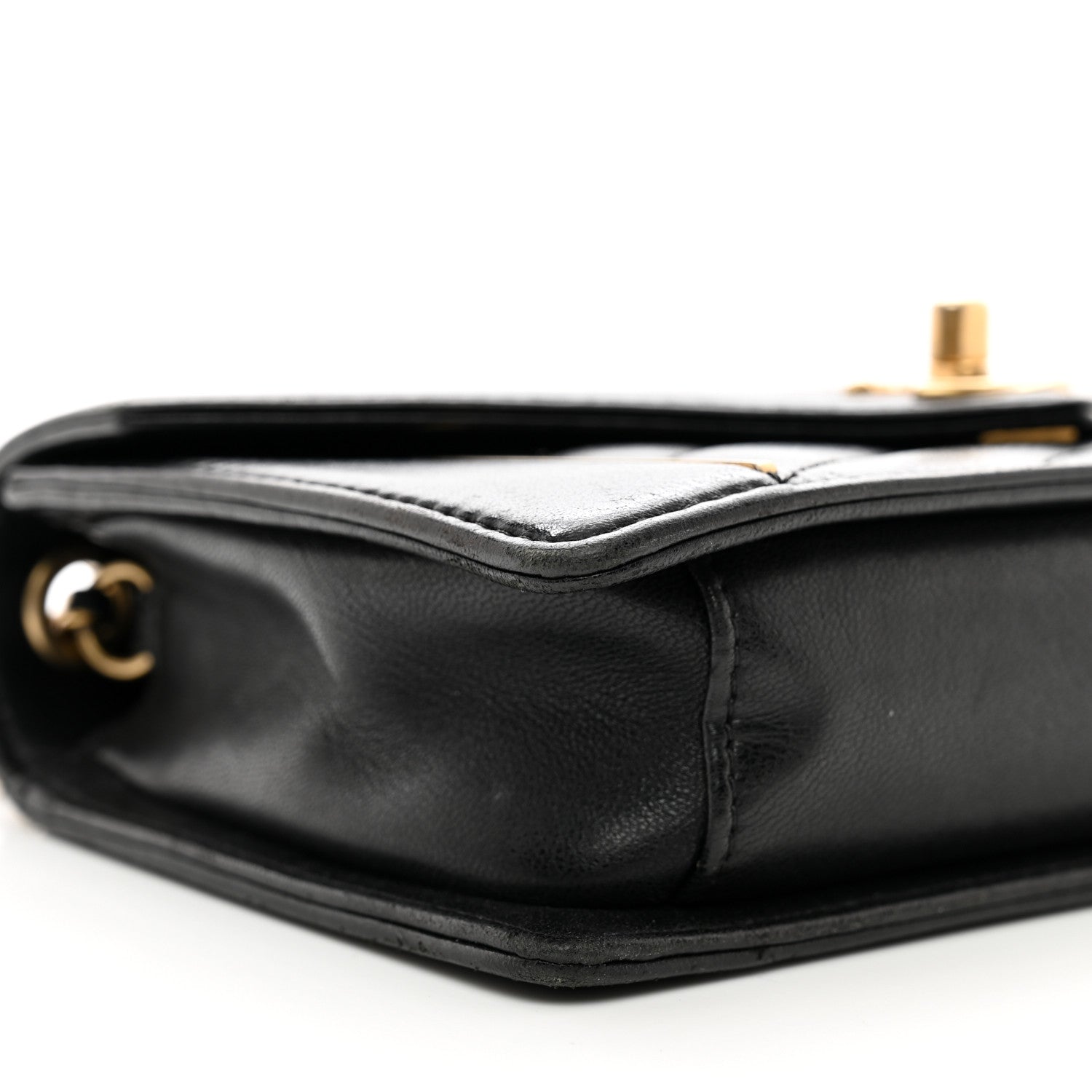 Chanel Lambskin Reversed Chevron Quilted Flap Black 9 of 11