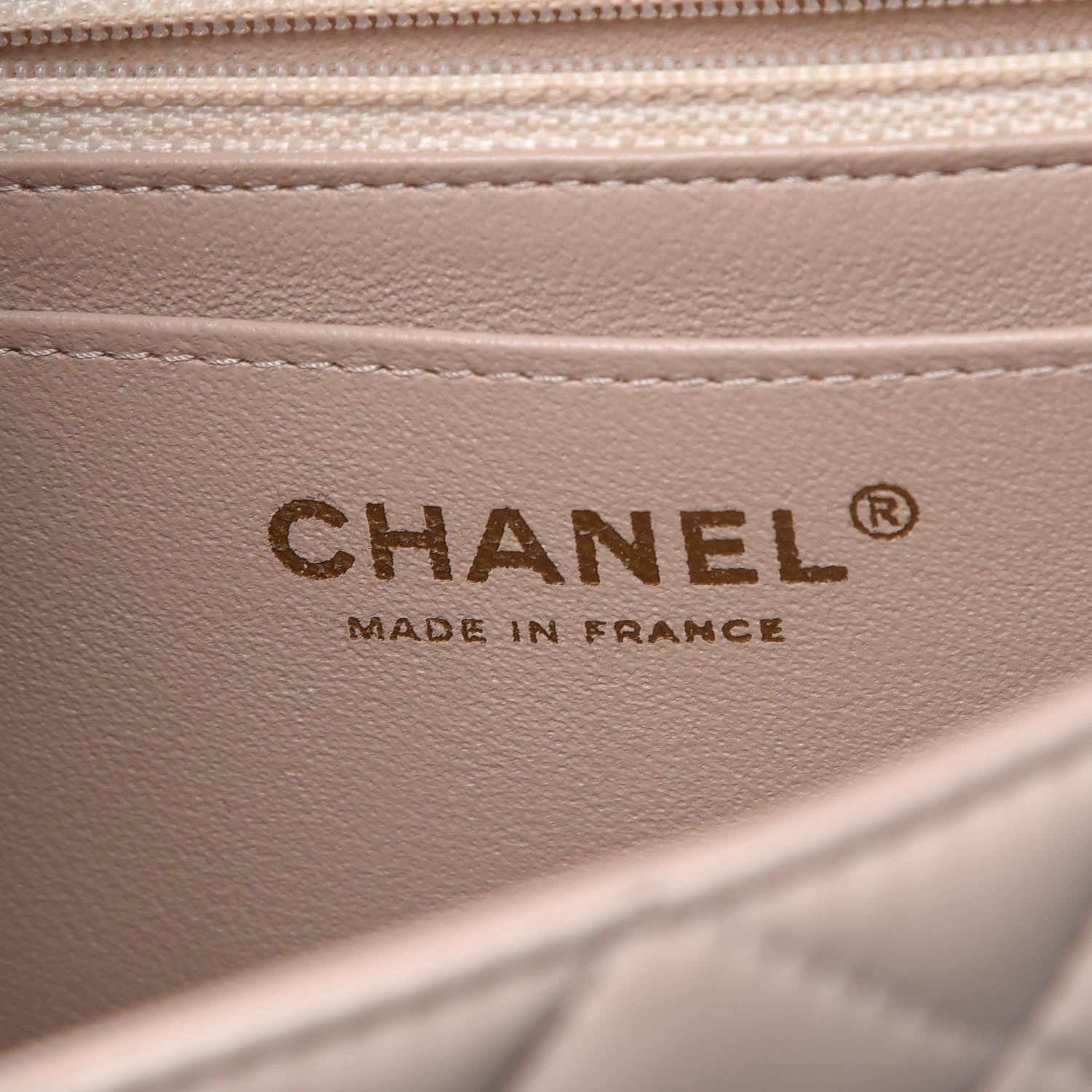 Chanel Lambskin Quilted Mini Rectangular Flap Light Beige 6 of 11