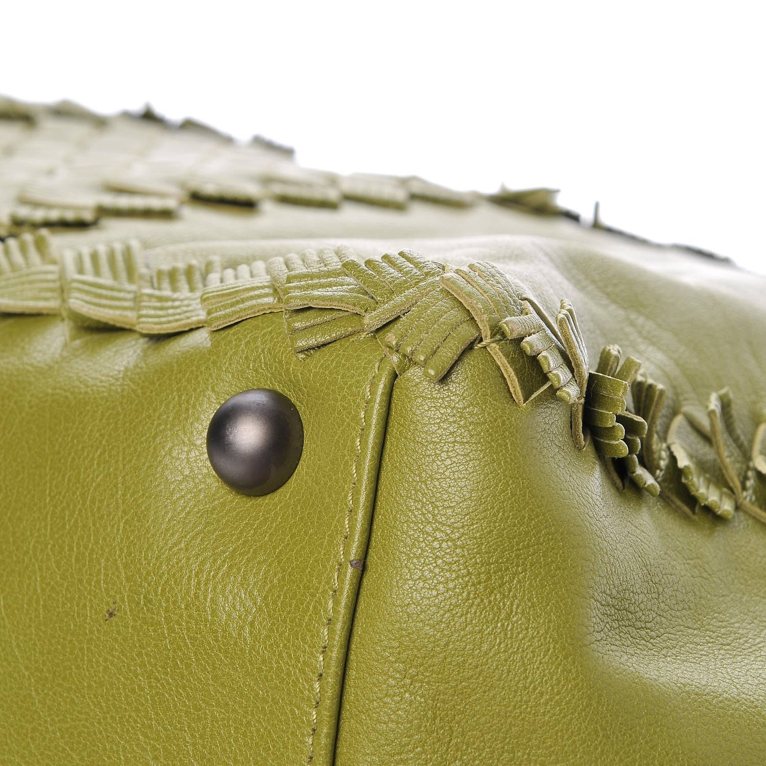 Bottega Veneta Nappa Fringe Intrecciato Tote Green 11 of 12