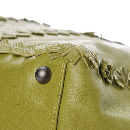 Bottega Veneta Nappa Fringe Intrecciato Tote Green 11 of 12