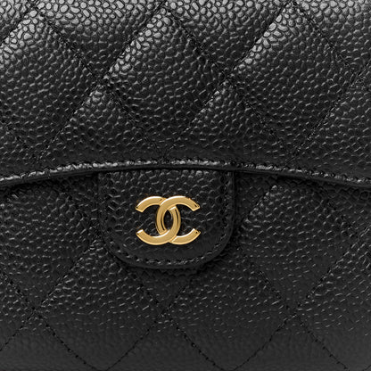 Chanel Caviar Quilted Compact Flap Wallet Black 10 of 11