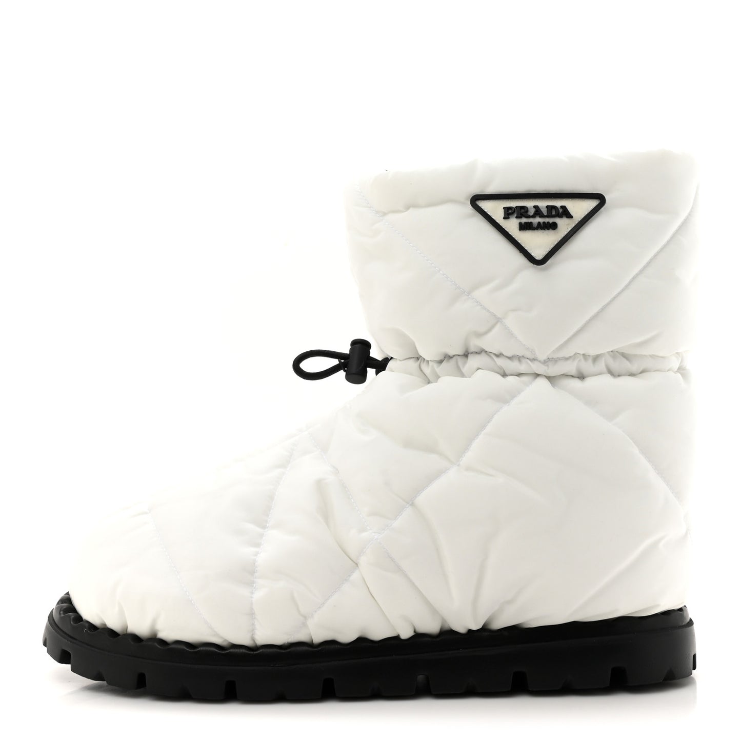 Re-Nylon Piuma Triangle Logo Padded Drawcord 20mm Snow Boots 40 White