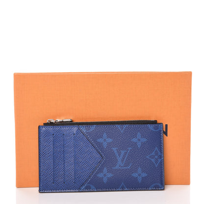 Louis Vuitton Monogram Taiga Coin Card Holder Cobalt 8 of 8