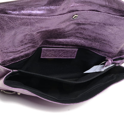 Balenciaga Agneau Envelope Clutch Metallic Purple 5 of 11