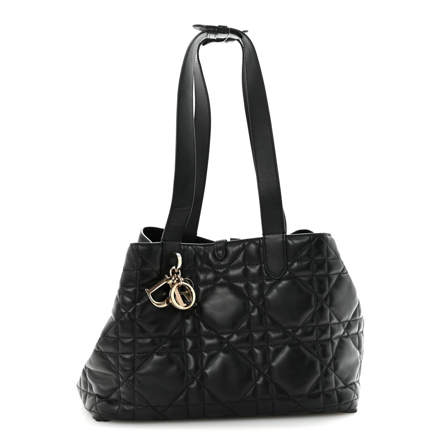 Calfskin Macrocannage Medium Toujours Black
