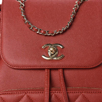 Chanel Caviar Quilted Business Affinity Backpack Burgundy 10 of 11