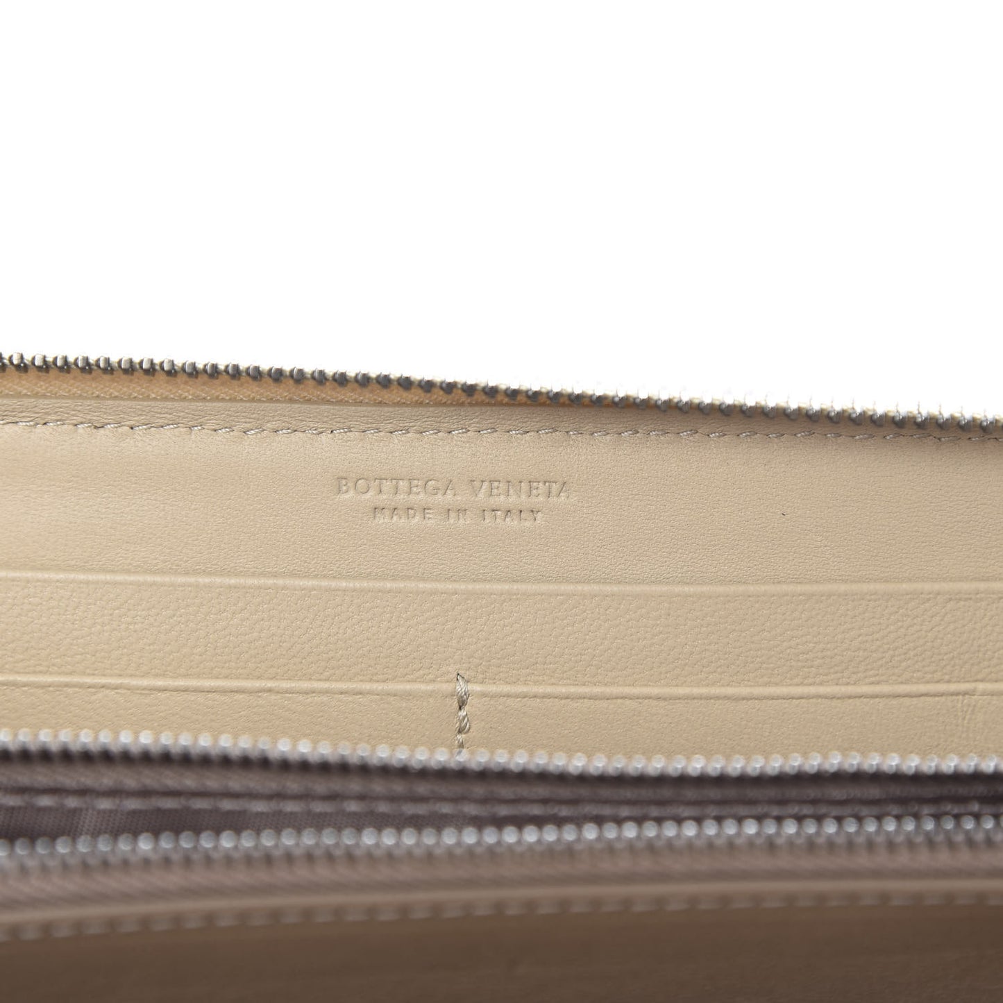 Nappa Intrecciato Zip Around Wallet Mink Multicolor