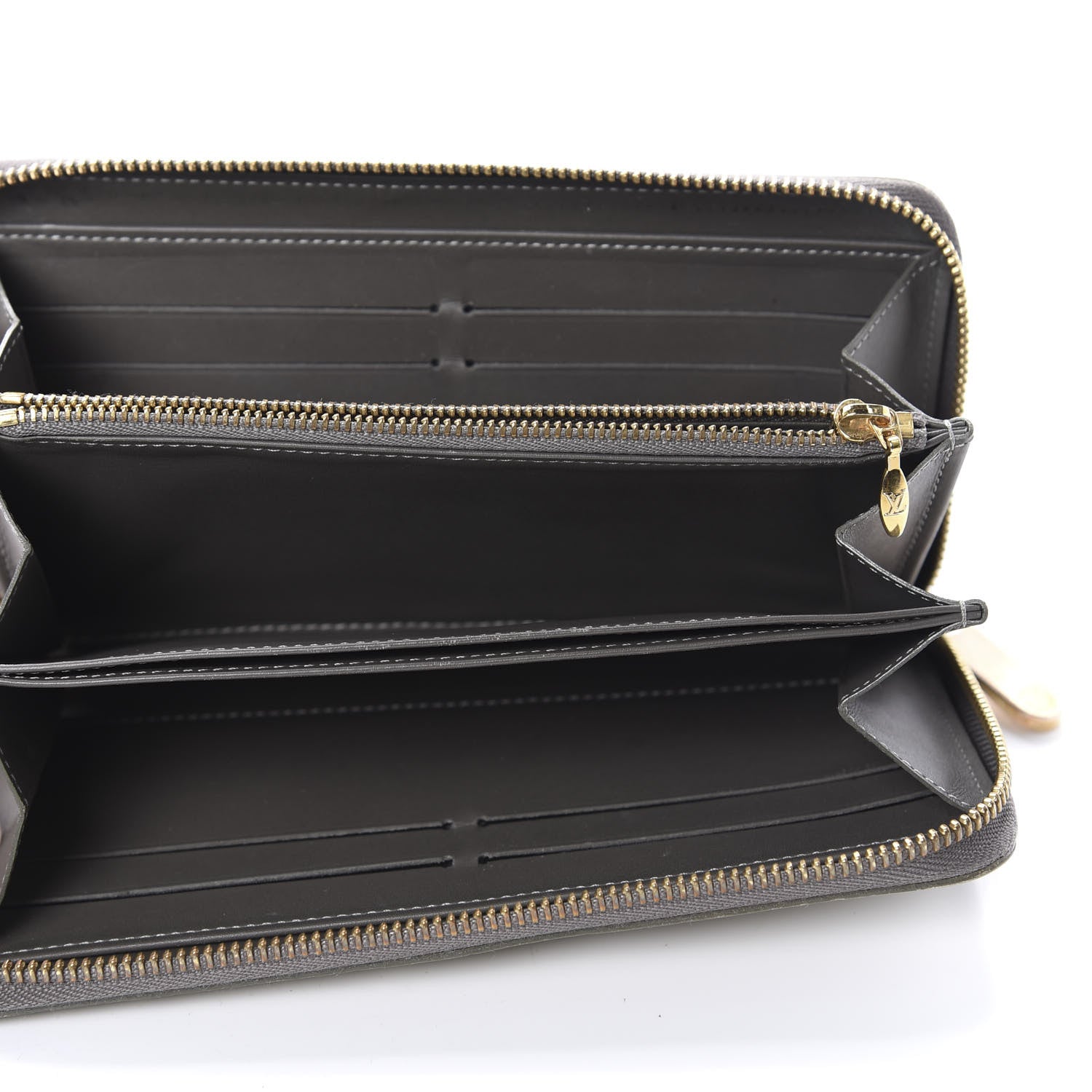 Louis Vuitton Vernis Zippy Wallet Vert Bronze 5 of 7