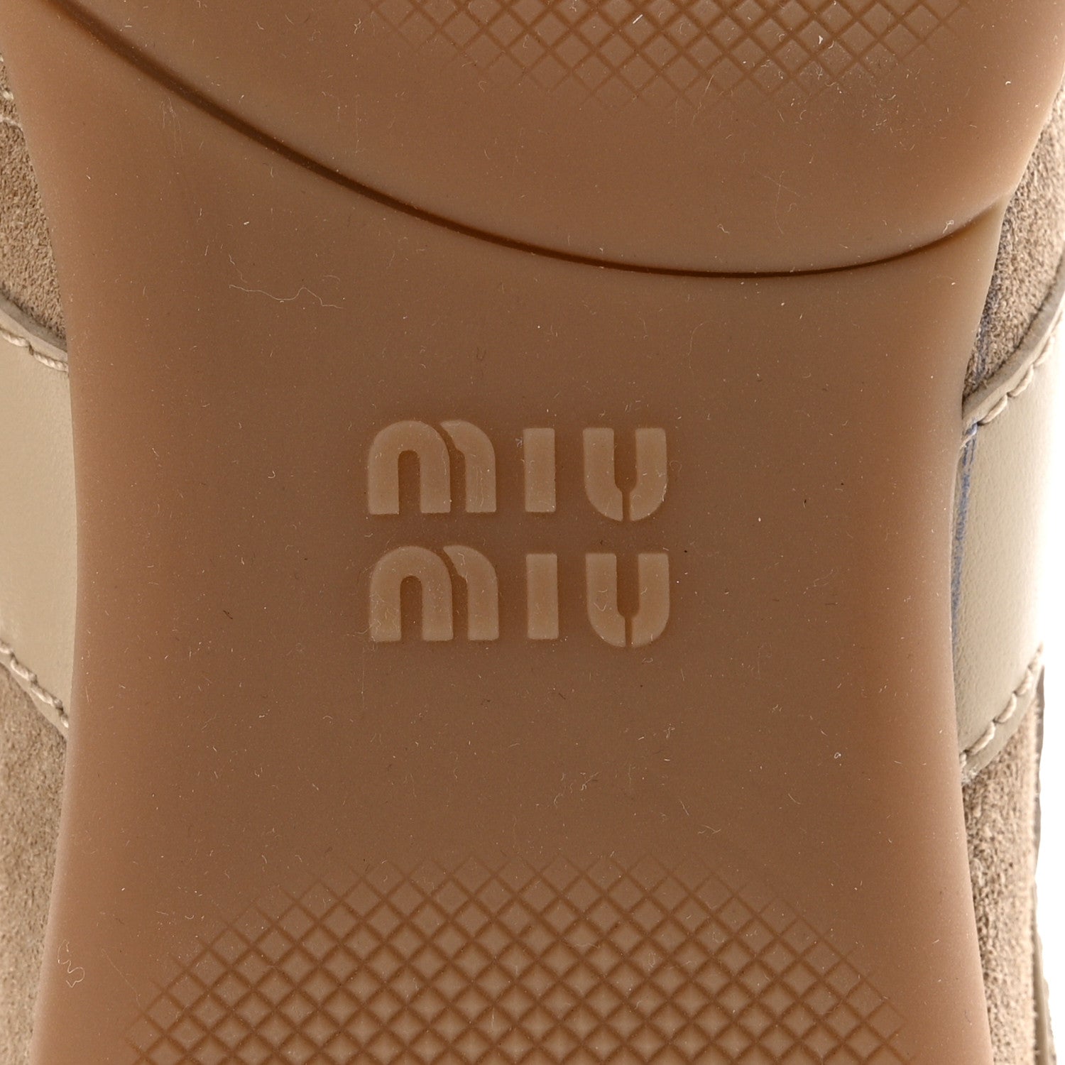 Miu Miu Suede Shearling Gymnasium Sneakers 39.5 Deserto 7 of 9