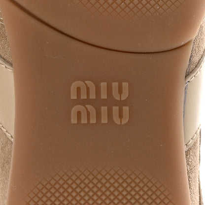 Miu Miu Suede Shearling Gymnasium Sneakers 39.5 Deserto 7 of 9