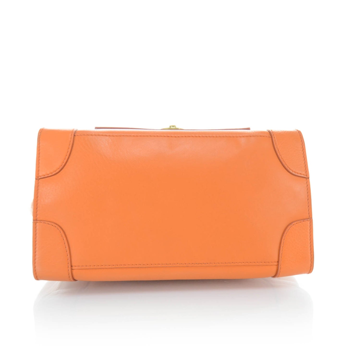 Smooth Calfskin Mini Envelope Luggage Orange