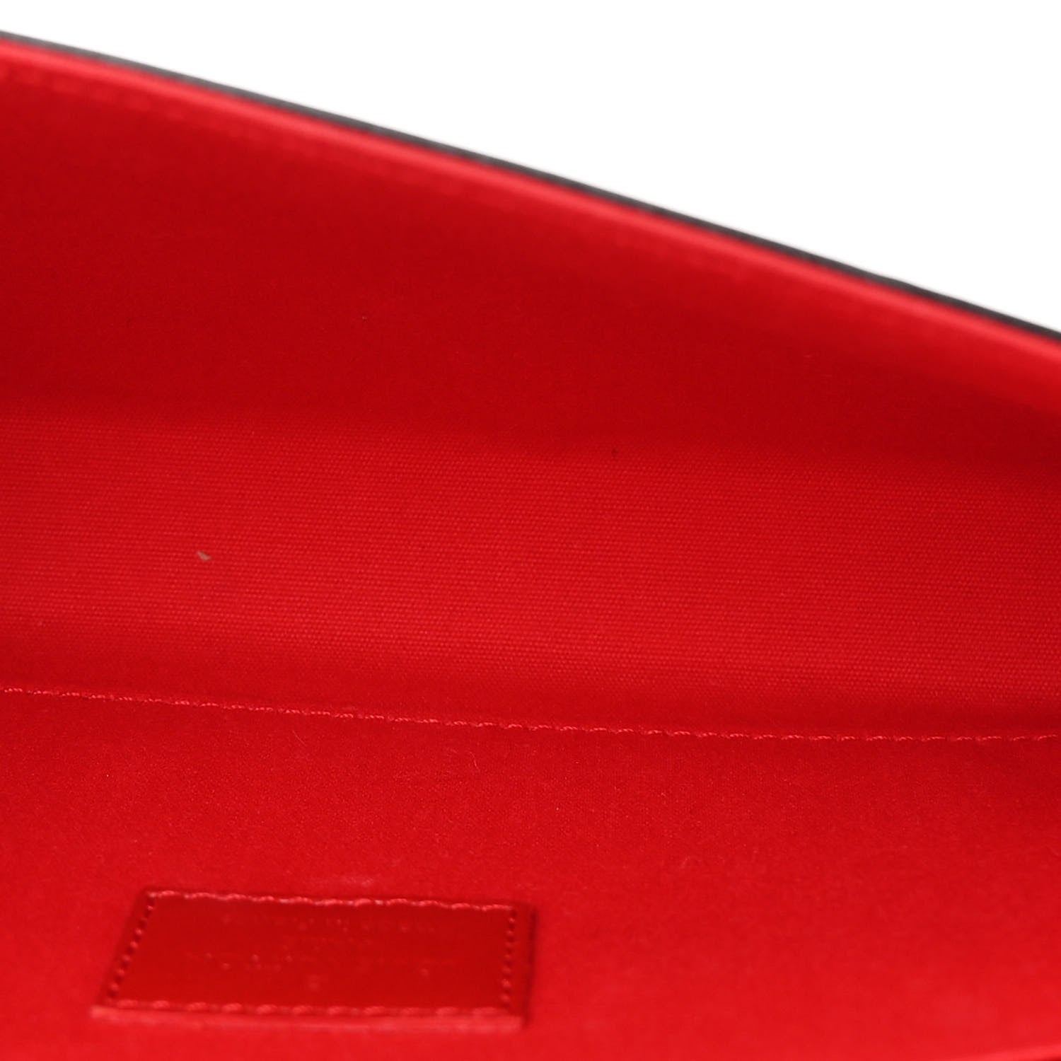 Louis Vuitton Vernis Felicie Pochette Chain Wallet Cherry 5 of 10