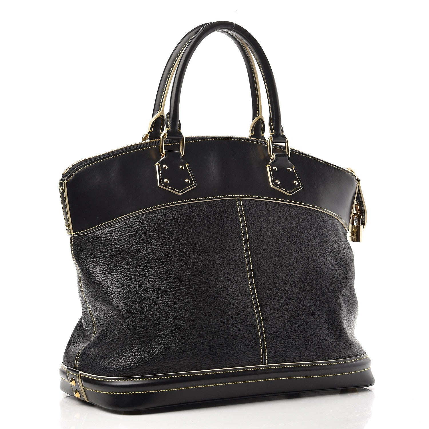 Louis Vuitton Suhali Lockit MM Black 3 of 12