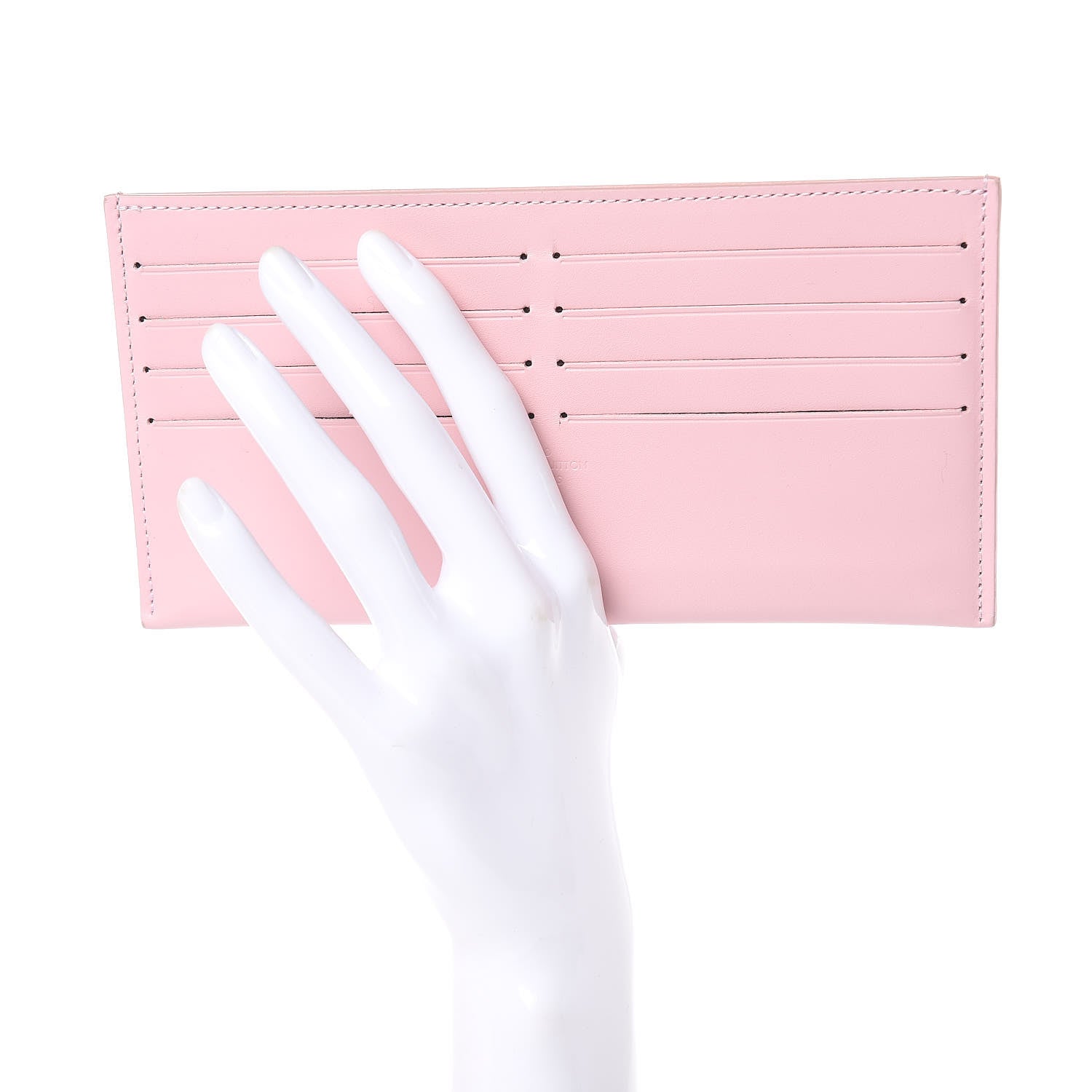 Louis Vuitton Calfskin Felicie Card Holder Insert Rose Ballerine 2 of 6